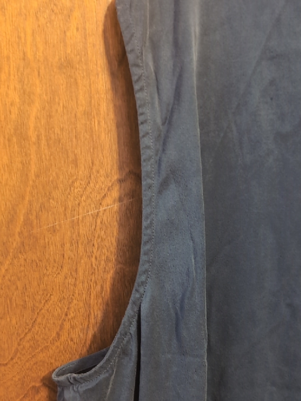 Eileen Fisher Slate Blue Silk Sleeveless Scoop Neck Tank - Picture 4 of 6